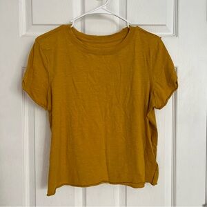 By Anthropologie | 100% Cotton Mustard Yellow Tee T-Shirt